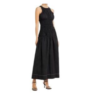 Proenza Schouler White Label Poplin Tank Top Dress Black 4 NWT